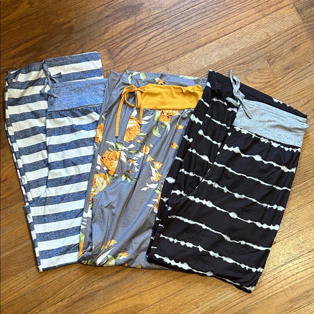 Stylish women’s Bottoms - Striped, Floral, and Tie-Dye Designs